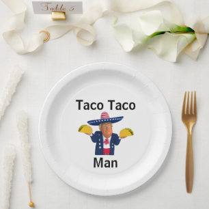Taco Taco Man Paper Plate Pappteller
