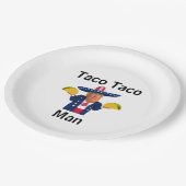 Taco Taco Man Paper Plate Pappteller (Schrägansicht)