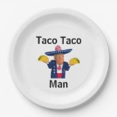 Taco Taco Man Paper Plate Pappteller (Vorderseite)