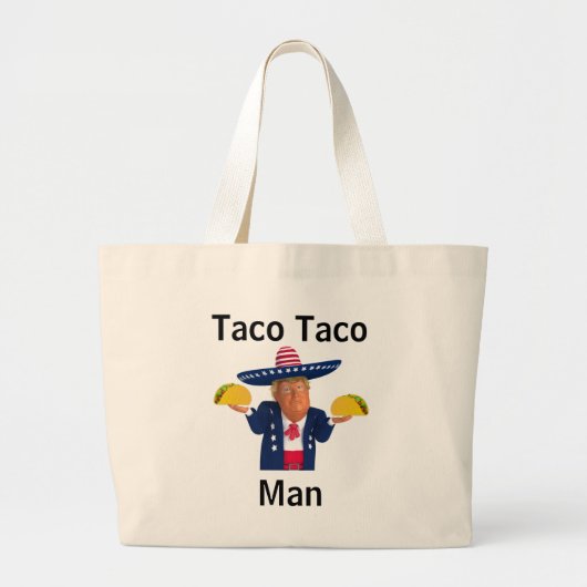 Taco Taco Man Tote Bag Jumbo Stoffbeutel (Vorne)