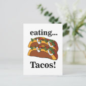 Taco Tacos Essen Lustig  Postkarte (Stehend Vorderseite)