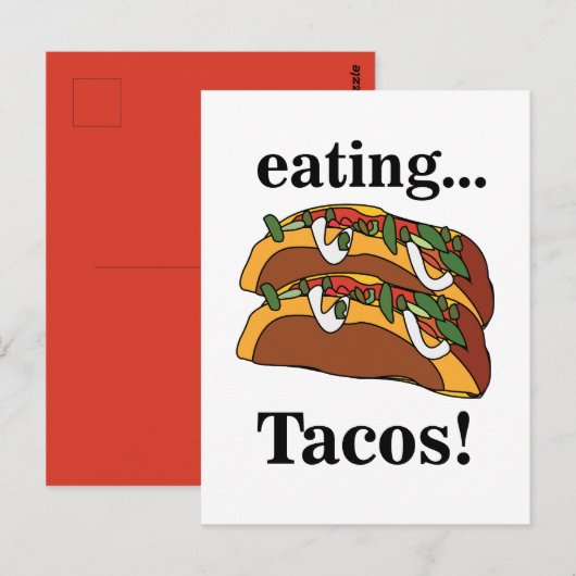 Taco Tacos Essen Lustig  Postkarte (Vorne/Hinten)