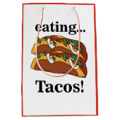 Taco Tacos Funny Birthday Mittlere Geschenktüte (Vorderseite)