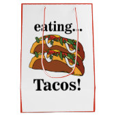 Taco Tacos Funny Birthday Mittlere Geschenktüte (Rückseite)
