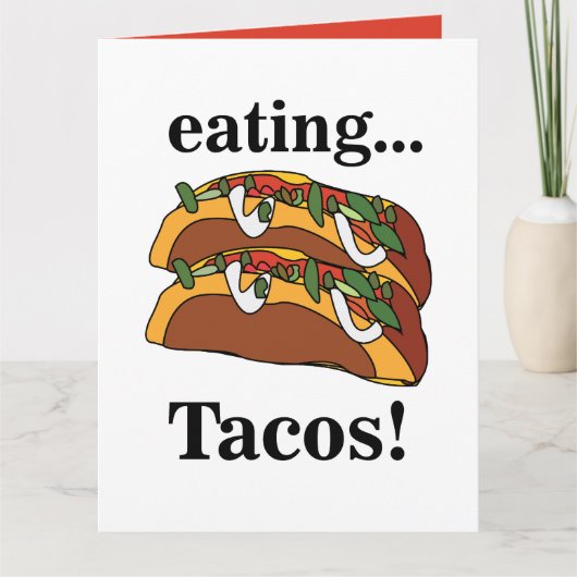Taco Tacos Lustiger Geburtstag Karte (Vorderseite)