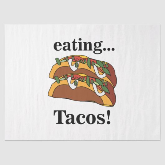 Taco Tacos Lustiger Geburtstag Seidenpapier (Vorderseite)
