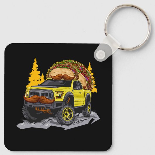 Taco Tacos Truck TRD Überlandung Überland 4X4 Truc Schlüsselanhänger (Rückseite)