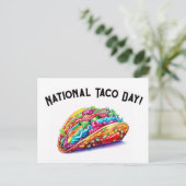 Taco-Tag Feiertagspostkarte (Stehend Vorderseite)