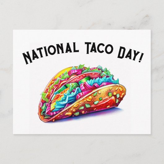 Taco-Tag Feiertagspostkarte (Vorderseite)