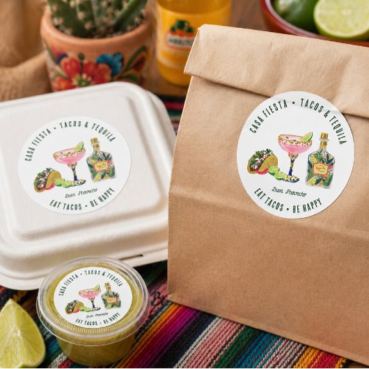 Taco Takeaway Aufkleber | Fiesta Verpackungslabel