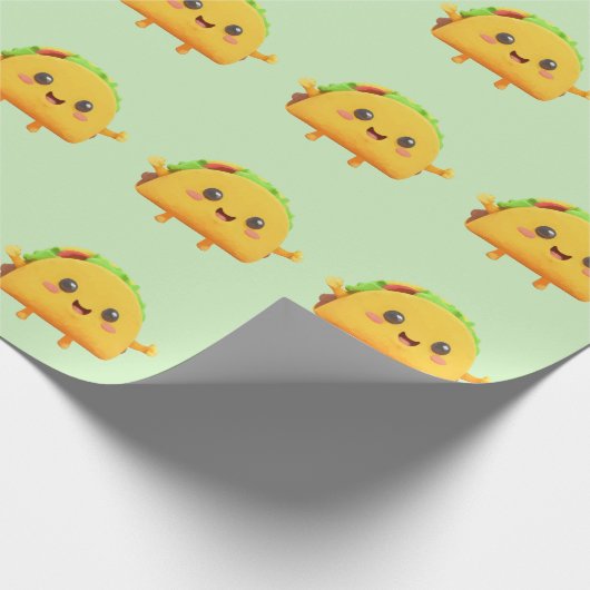 Taco Tea green Geschenkpapier (Ecke)