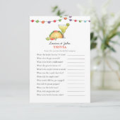 Taco & Tequila Fiesta Couple's Shower Trivia Spiel Einladung (Stehend Vorderseite)