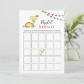 Taco & Tequila Fiseta Brautparty Bingo Einladung (Stehend Vorderseite)