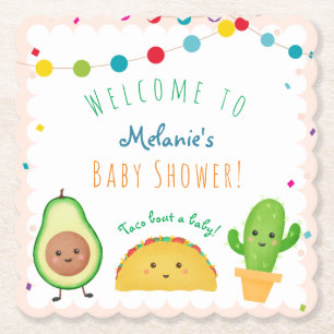 Taco-Thema Thema Fiesta bunte Babydusche Untersetzer