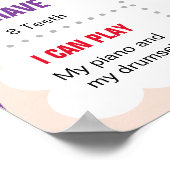 Taco Theme Birthday Girl Milestone Poster (Ecke)