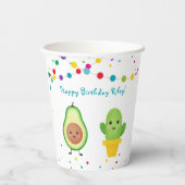 Taco Theme zum ersten Mal Pappbecher (Rückseite)