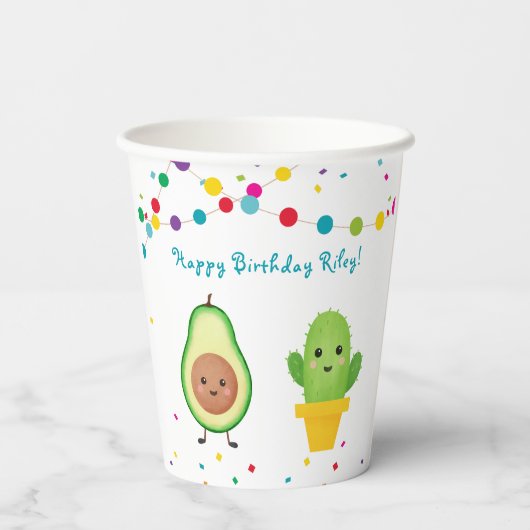 Taco Theme zum ersten Mal Pappbecher (Rückseite)