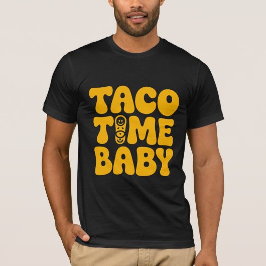 Taco Time Baby Minimal Retro T-Shirt (Vorderseite)