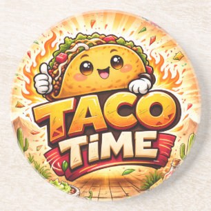 Taco Time - Fiesta Fiasco - Foodie Fiends Getränkeuntersetzer