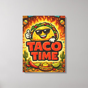 Taco Time - Fiesta Fiasco - Foodie-Freunde Leinwanddruck