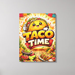 Taco Time - Fiesta-Fiasko - Foodie-Freunde Leinwanddruck