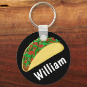 Taco Time Fun Yummy INDIVIDUELLE NAME Schlüsselanhänger (Vorderseite)