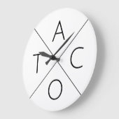 Taco Time Große Wanduhr (Winkel)