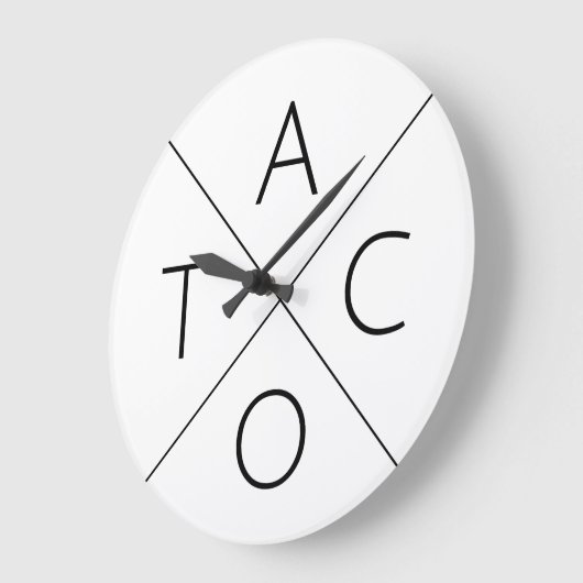 Taco Time Große Wanduhr (Winkel)