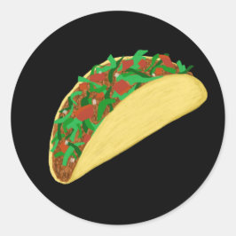 Taco Time - Lasst uns takos schwarz essen Runder Aufkleber
