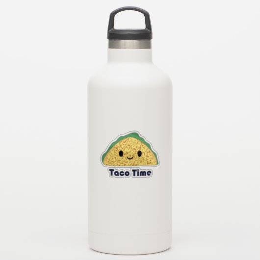 Taco Time Niedlich Kawaii Taco Aufkleber (Wassserflasche)