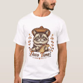 Taco Time Sombrero Cat T-Shirt (Vorderseite)
