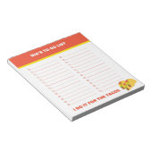 Taco To Do List, Custom Notepad, Personalisiert Notizblock (angewinkelt)