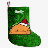 Taco-tragender Kleiner Weihnachtsstrumpf (Vorderseite)