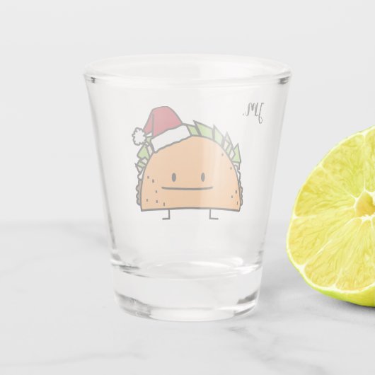 Taco-tragender Schnapsglas (Rückseite)