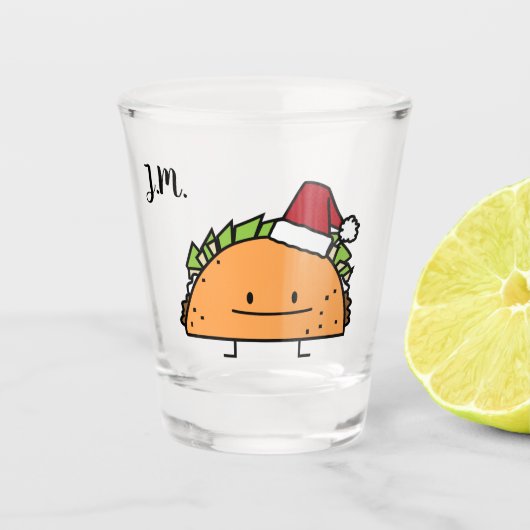 Taco-tragender Schnapsglas (Vorderseite)