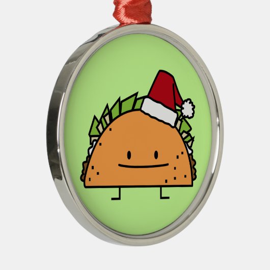 Taco-tragender Silbernes Ornament (Rechts)
