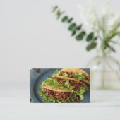 Taco-Trio lecker Visitenkarte (Stehend Vorderseite)