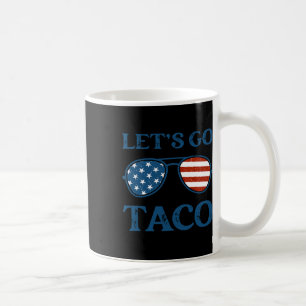 Taco Trump 2025 Retro Sungles Funny Let's Go Taco Kaffeetasse