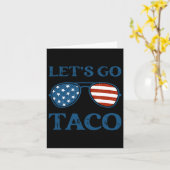 Taco Trump 2025 Retro Sungles Funny Let's Go Taco Karte (Gelbe Blume)