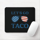 Taco Trump 2025 Retro Sungles Funny Let's Go Taco Mousepad (Mit Mouse)