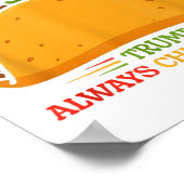 Taco Trump Always Chickens Out Funny  Poster (Ecke)