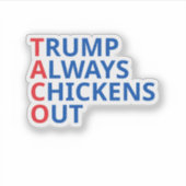 Taco trump aufkleber (Vorderseite)