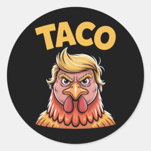 Taco Trump hält immer den Tar des politischen Humo Runder Aufkleber