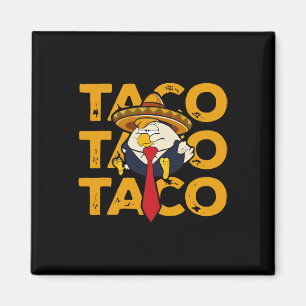 Taco Trump hält immer ein lustiges Huhn Trump aus Magnet