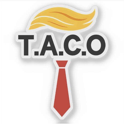 Taco Trump hält immer Hühner aus Aufkleber (Vorderseite)