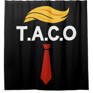 Taco Trump hält immer Hühner aus Duschvorhang