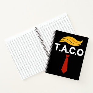 Taco Trump hält immer Hühner aus Notizblock