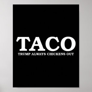 Taco Trump kneift immer bei Zöllen Poster