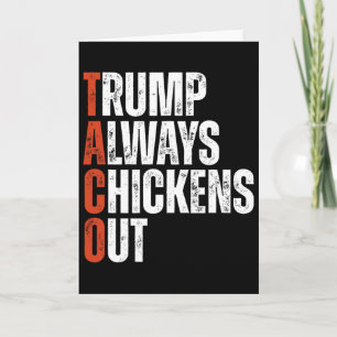 Taco Trump kneift immer beim Sagen lustiger Zölle Karte