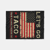 Taco Trump kneift immer Funny Let's Go Taco Fleecedecke (Vorderseite (Horizontal))